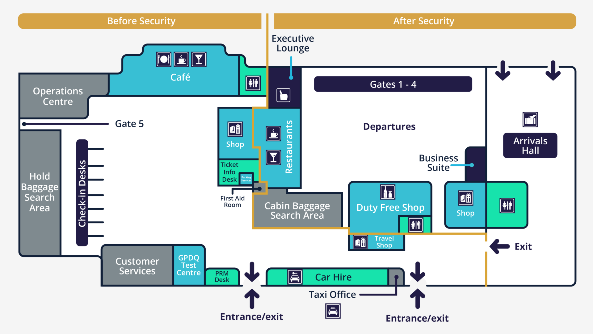 Terminal Map – Norwich Airport Website